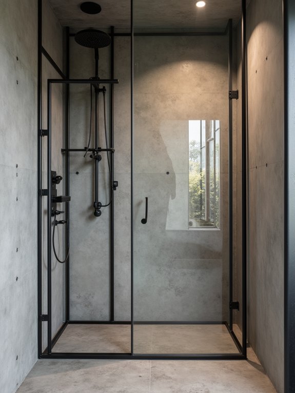 modern industrial shower elegance
