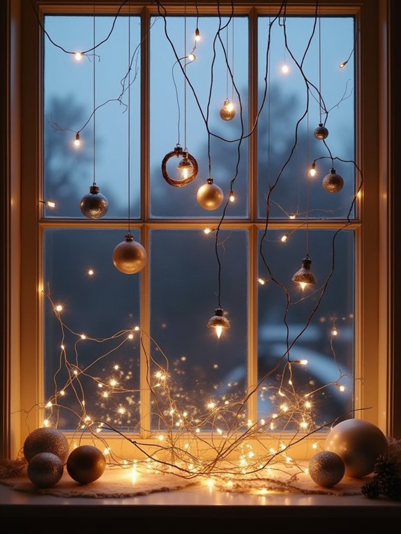 modern metallic window decor