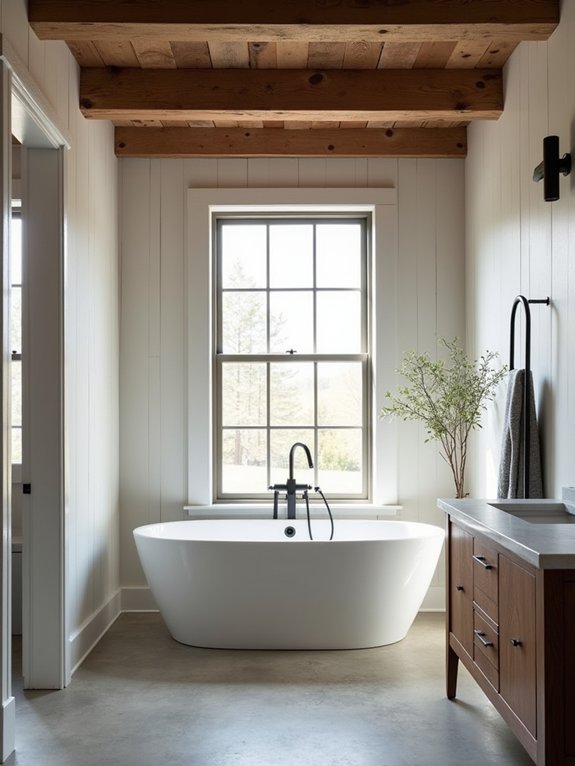 modern minimalist barn bathrooms