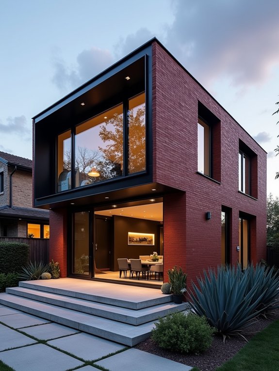 modern minimalist brick aesthetics