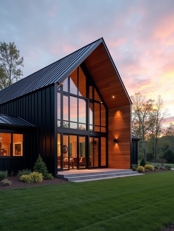 modern rustic black metal