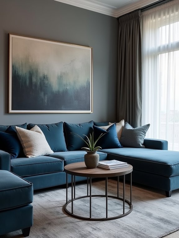 monochromatic blue gray elegance