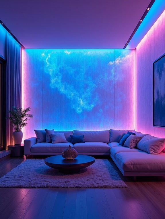 mood responsive color changing surfaces