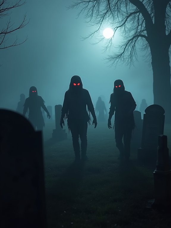 motion activated cemetery scares