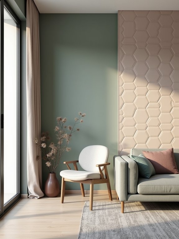 muted geometric patterns soothing