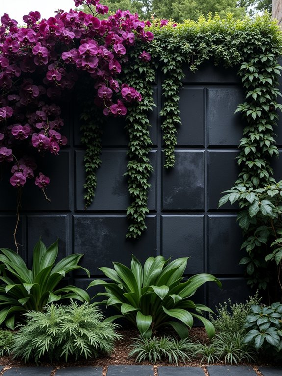 mysterious dark vertical gardens