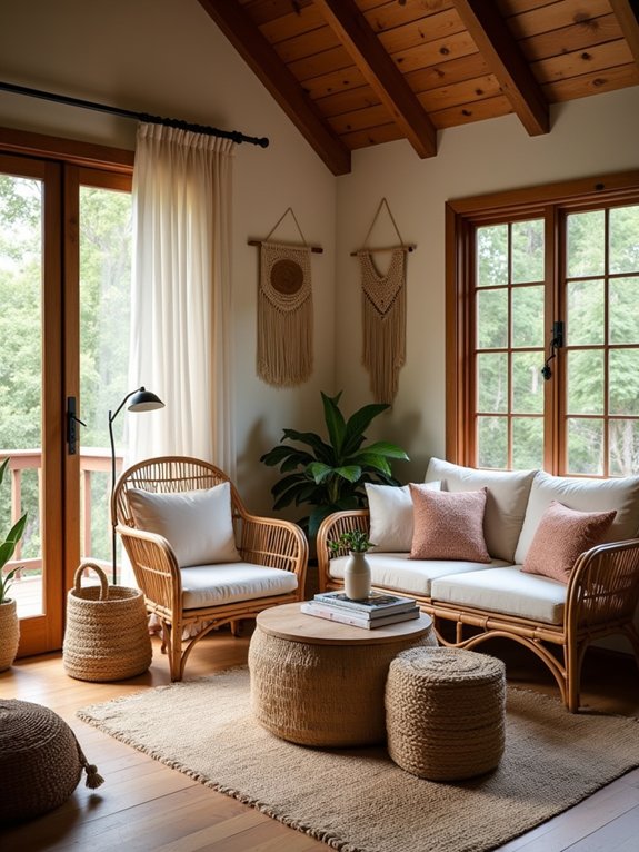 natural fiber cabin decor