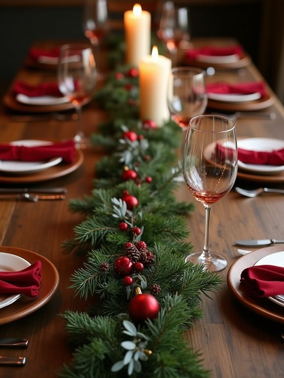 natural holiday table centerpiece