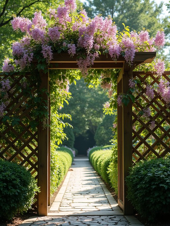 natural privacy with climbing plants