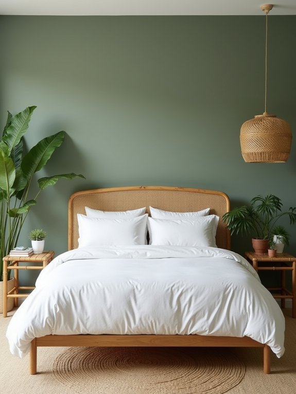 natural rattan green decor