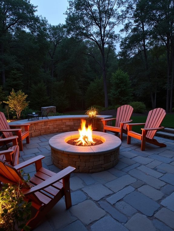 natural stone fire pit