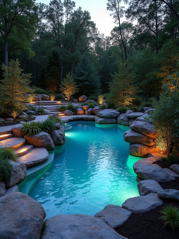 natural stone pool landscaping