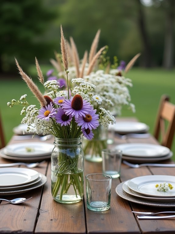 natural whimsical flower arrangements