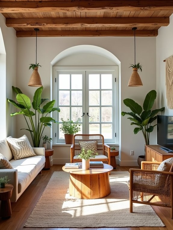 natural wood boho accents