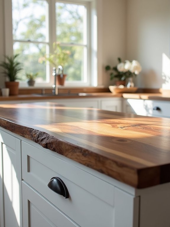 natural wood countertop beauty