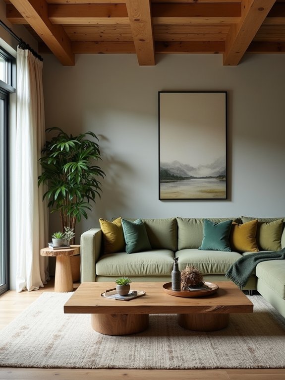 natural wood furniture accents