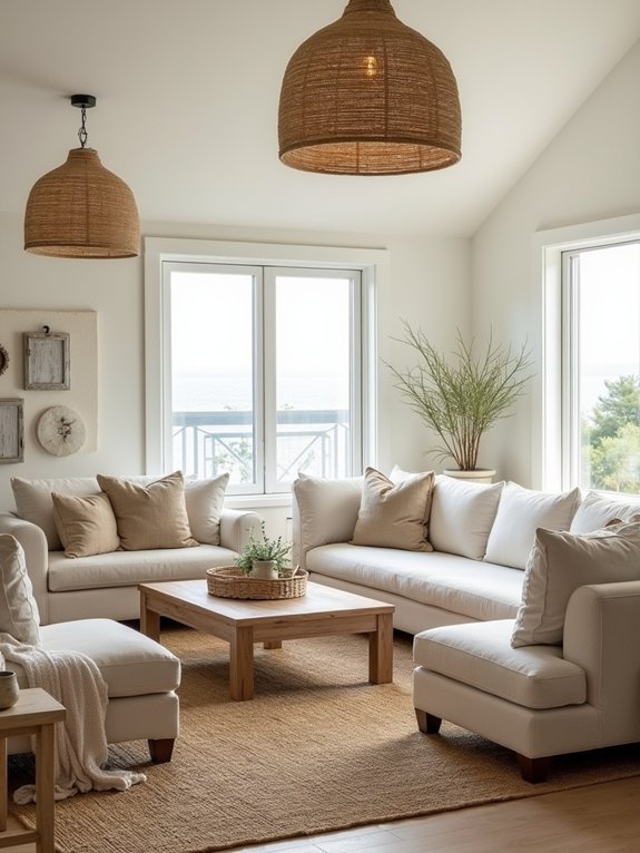 natural woven light fixtures