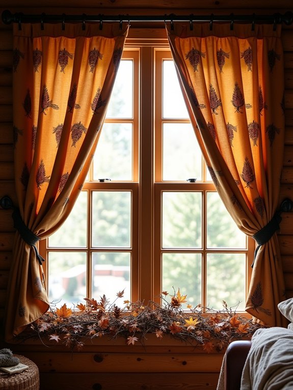 nature inspired cabin window treatments