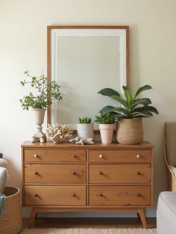 nature inspired dresser decor ideas
