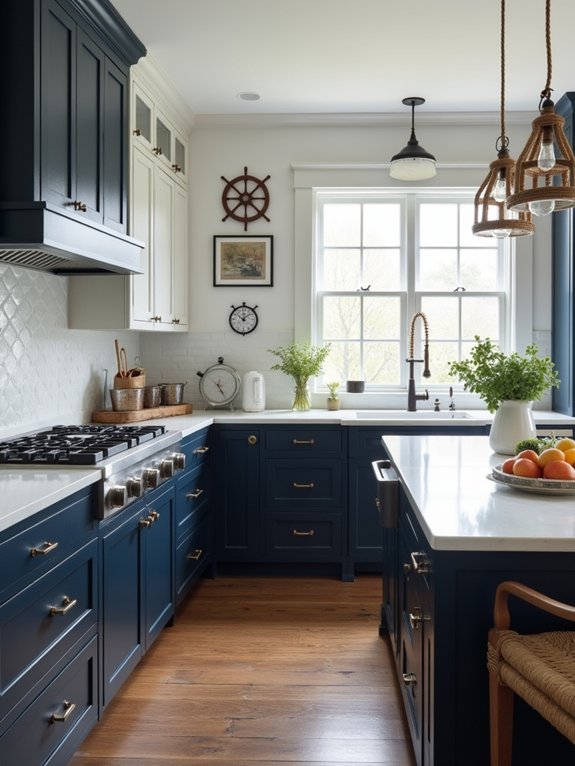 nautical kitchen with accents