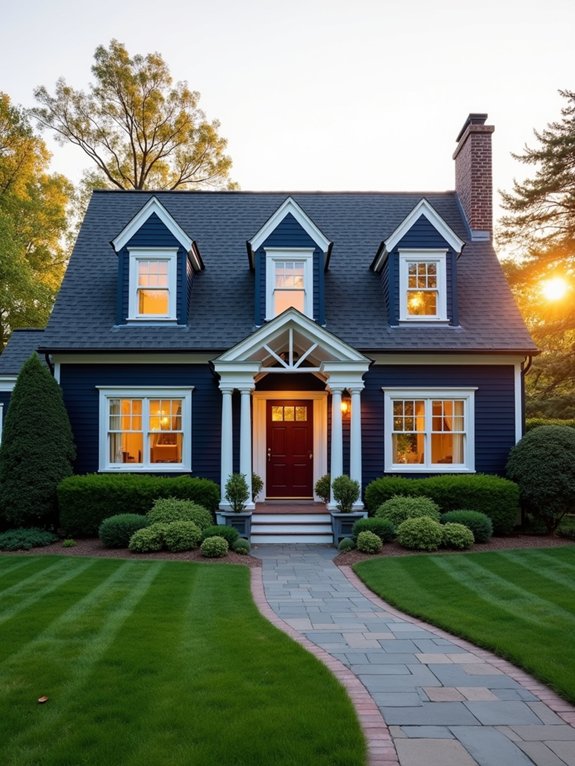 navy blue and white elegance