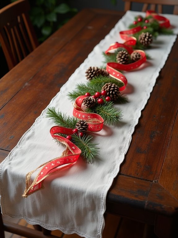 no sew festive table runner