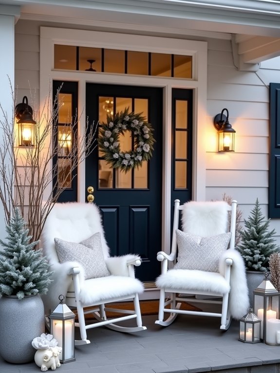 nordic winter porch decor