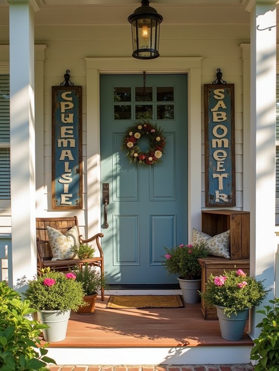 nostalgic porch wall decor