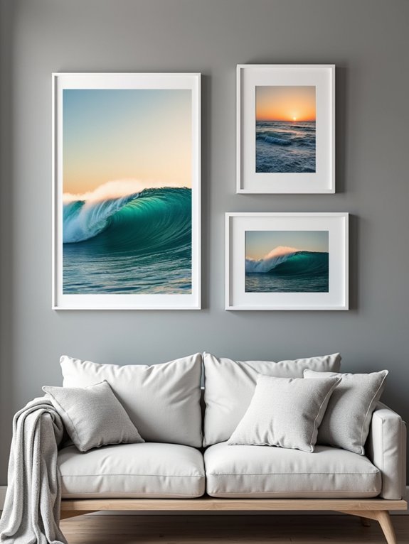 ocean inspired gallery wall decor