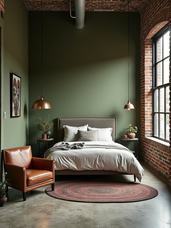 olive green industrial elegance