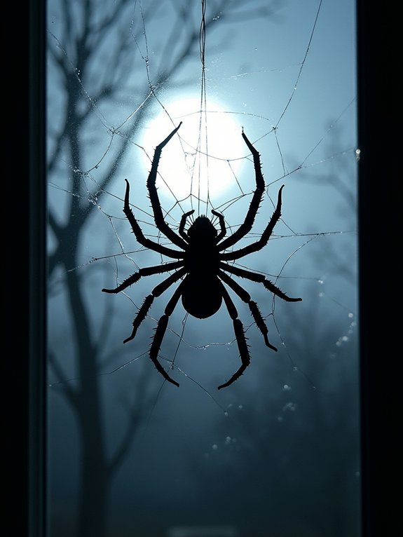 ominous black widow silhouettes