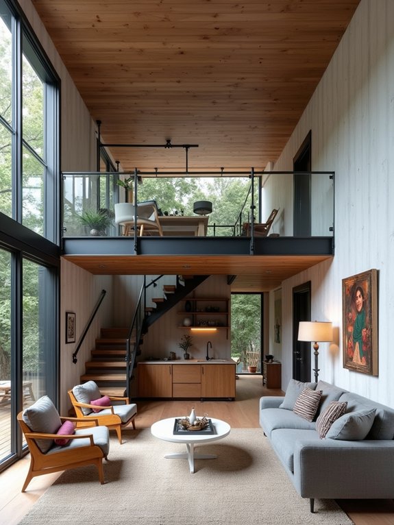 open airy multifunctional living space