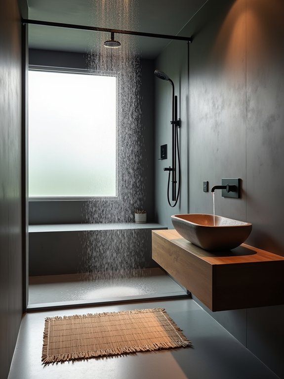 open airy shower designs