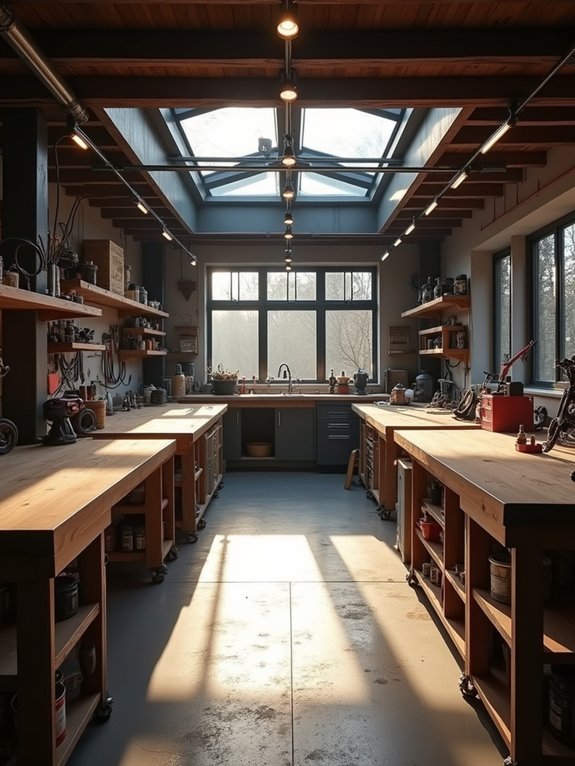 optimal lighting for workshops