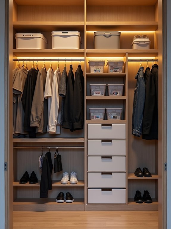 organize closet for efficiency
