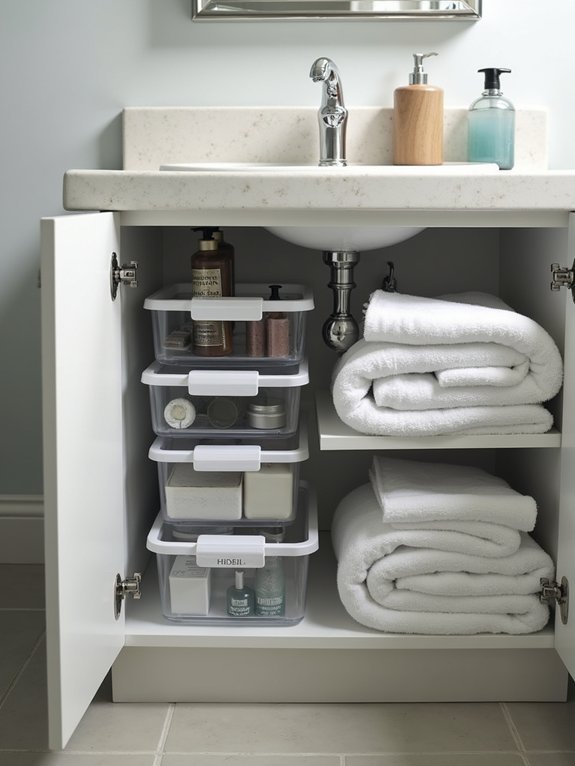 organized under sink storage solutions