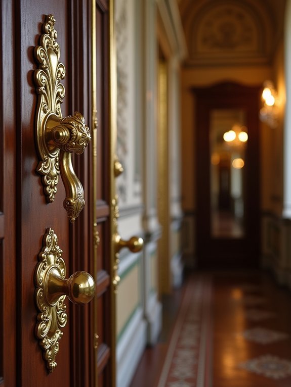 ornate baroque metalwork details