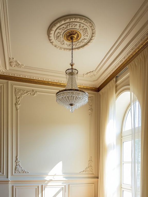 ornate crown molding details