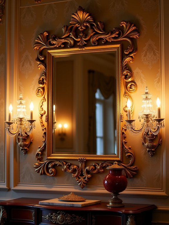 ornate gold framed mirrors
