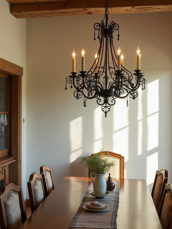 ornate iron light fixtures