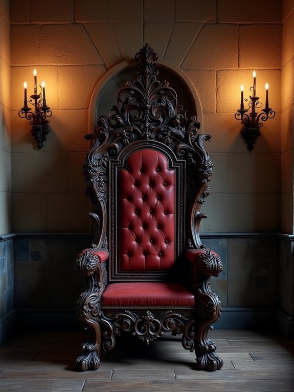 ornate medieval wood furniture