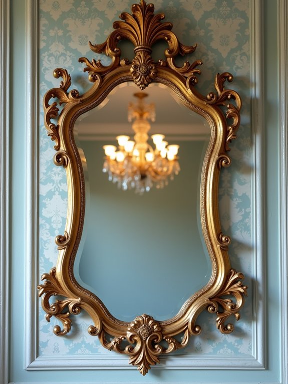 ornate vintage gold mirrors