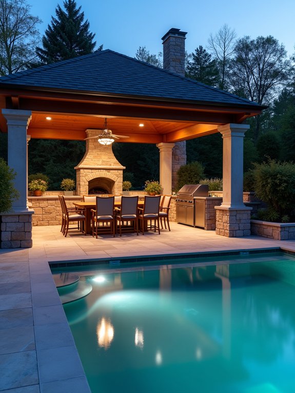 outdoor kitchen dining oasis