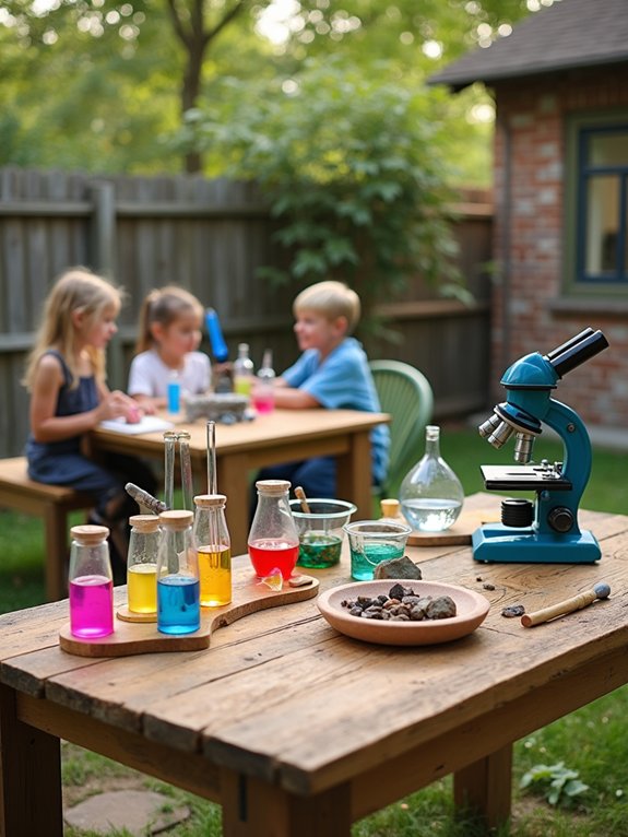 outdoor science experiment station