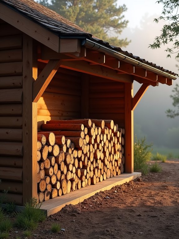 outdoor wood storage solution