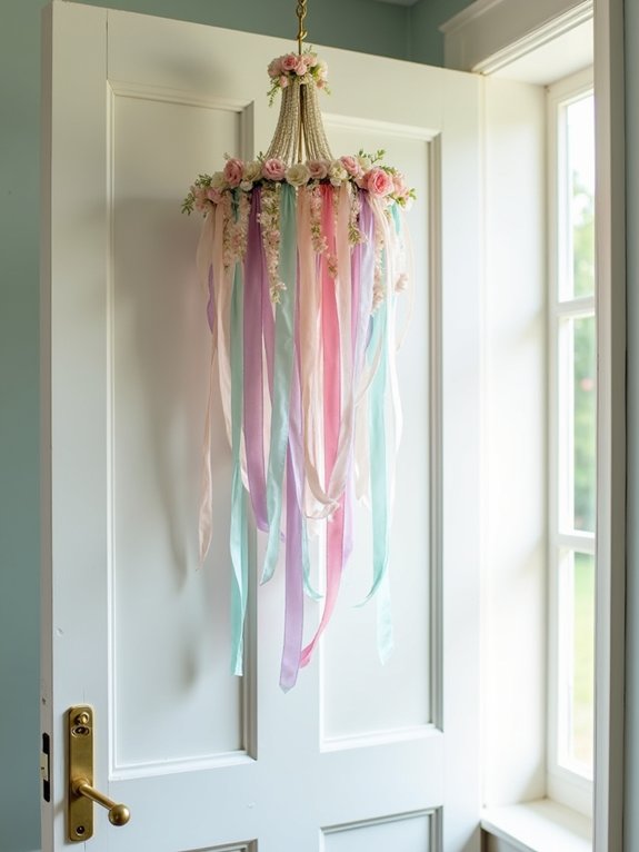 pastel ribbon door decoration