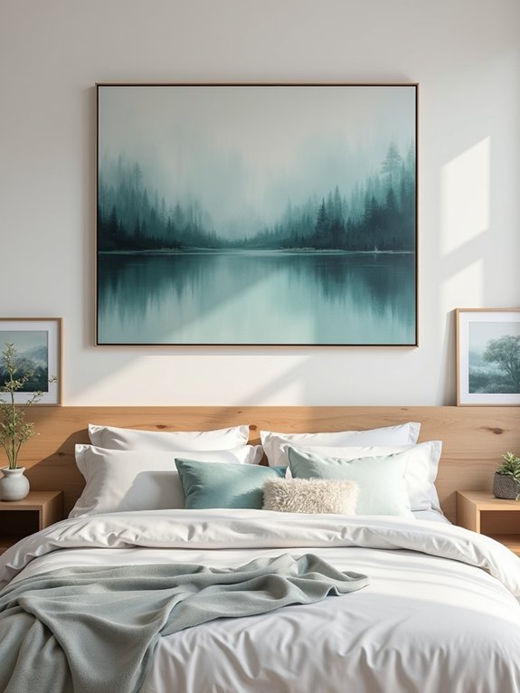 peaceful bedroom artwork selection