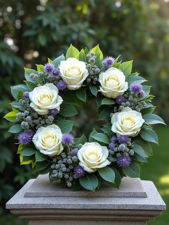 personalized memorial wreath creation