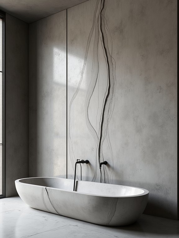 polished concrete wall elegance