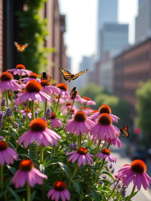 pollinator friendly flower garden